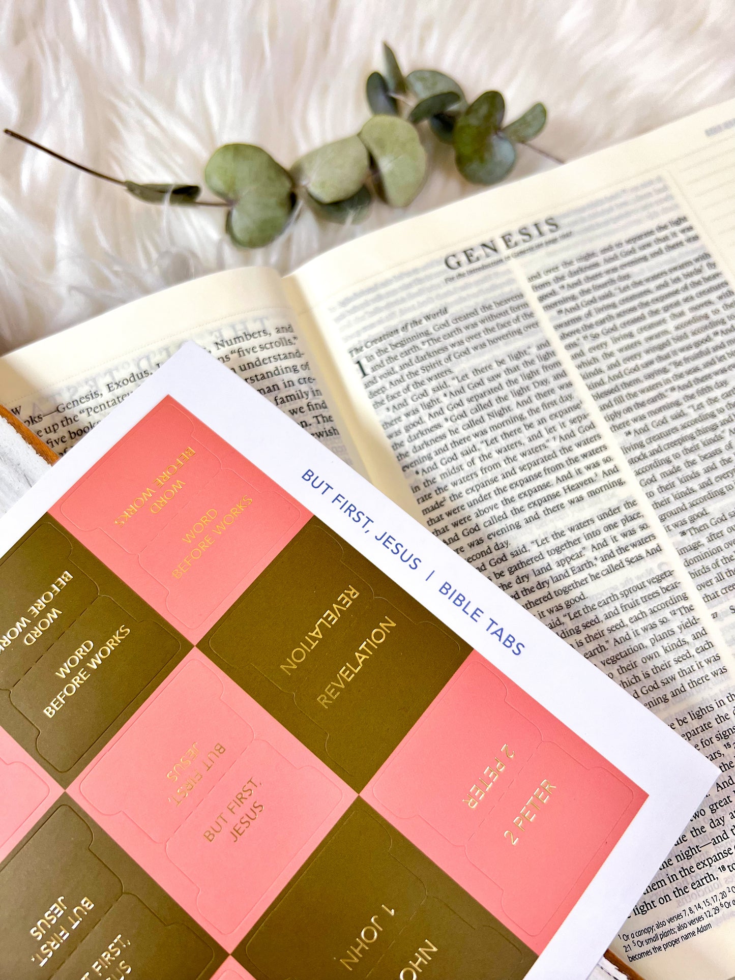 Bible Tabs | Wildflower (Pink & Olive)