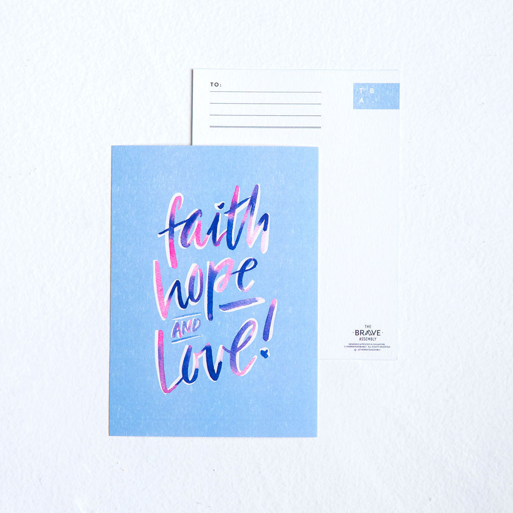 Faith Hope Love / Postcard