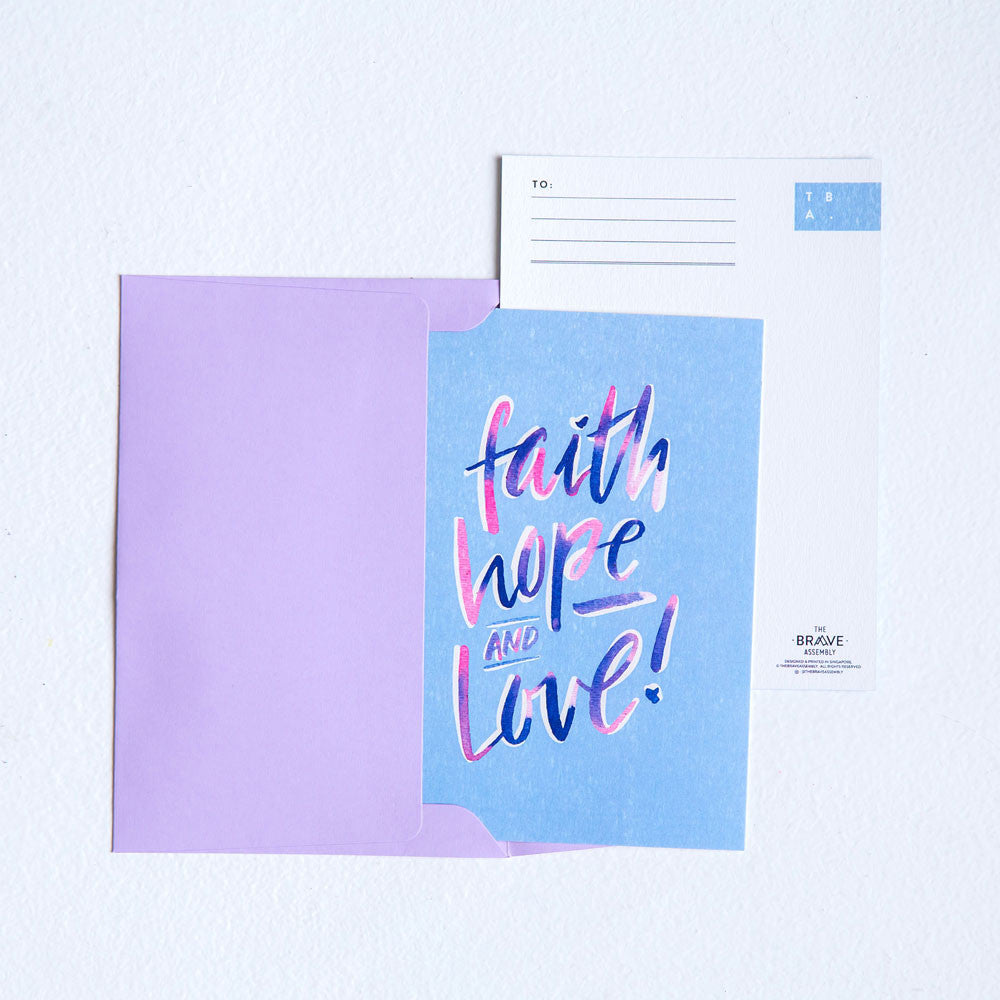 Faith Hope Love / Postcard