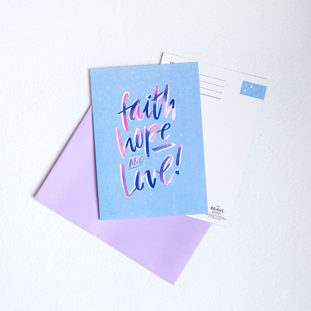 Faith Hope Love / Postcard