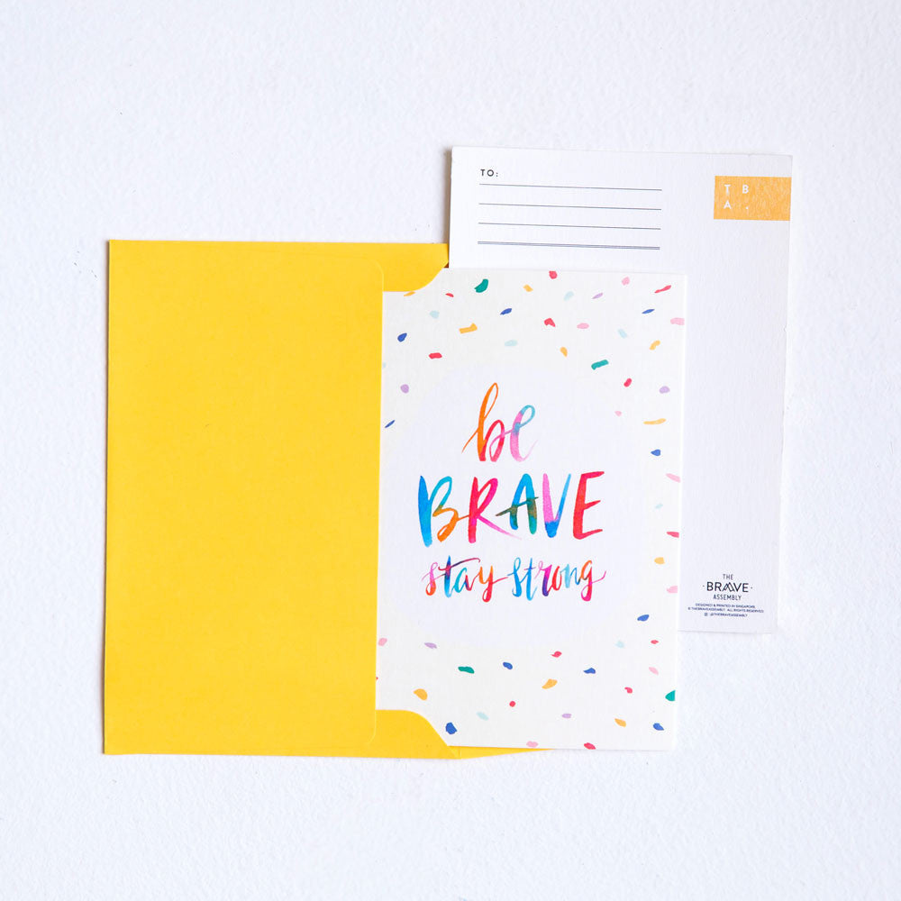 Be Brave, Stay Strong / Postcard