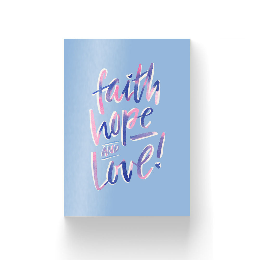 Faith Hope Love / Postcard