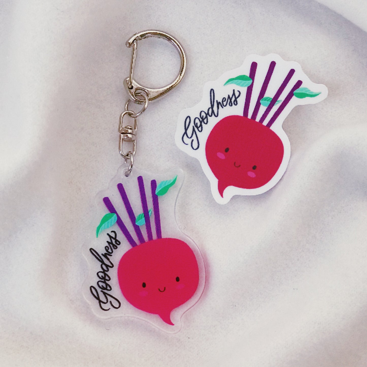 Goodness (Beetroot) | Acrylic Keychain