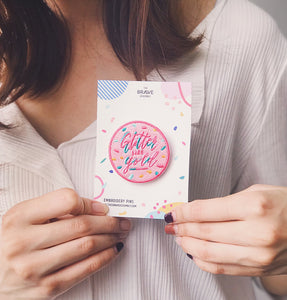 2nd Chances I Declaration Pin #3: GLITTER LIKE GOLD