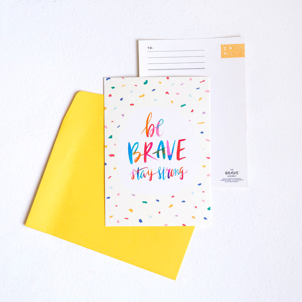 Be Brave, Stay Strong / Postcard