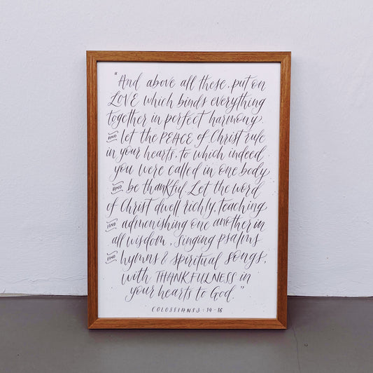 Custom Modern Calligraphy