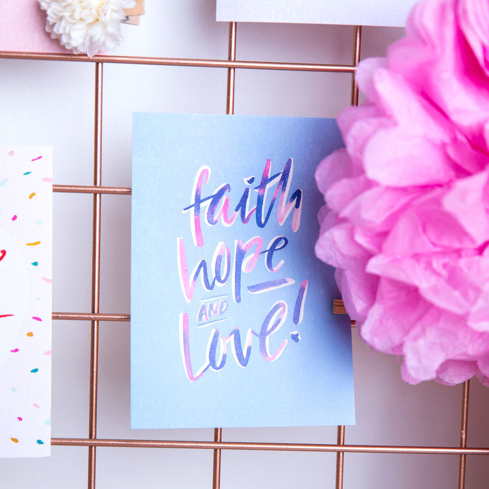 Faith Hope Love / Postcard